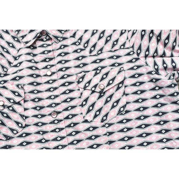 Cruel Girl Pink Snap Button-Up 100% Cotton Shirt, 2XL Girls Western Long Sleeve - Picture 5 of 8